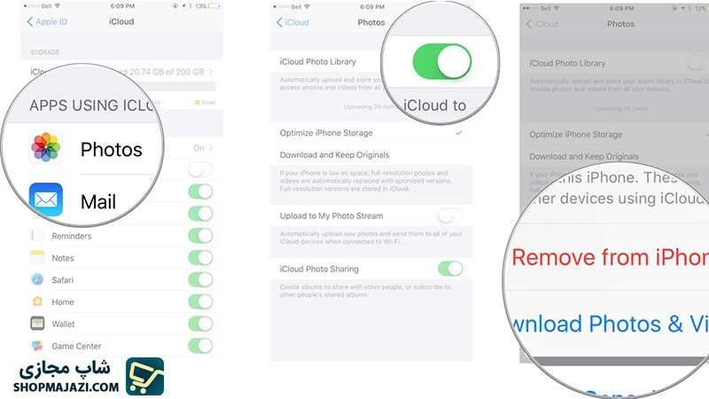 چگونه عکس ها را از ایکلود خارج کنیم؟ | شاپ مجازی