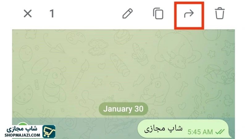 مرحله اول استفاده از Saved Messages برای مخفی کردن چت | شاپ مجازی